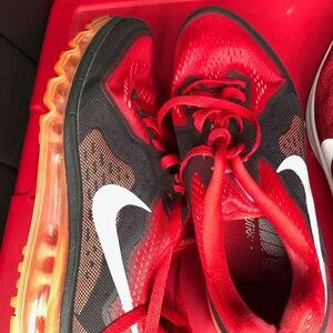 Nike Kids Red and Black Air Max Shoes
